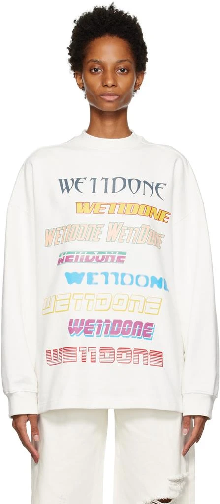 商品We11done|White Printed Sweatshirt,价格¥2174,第1张图片