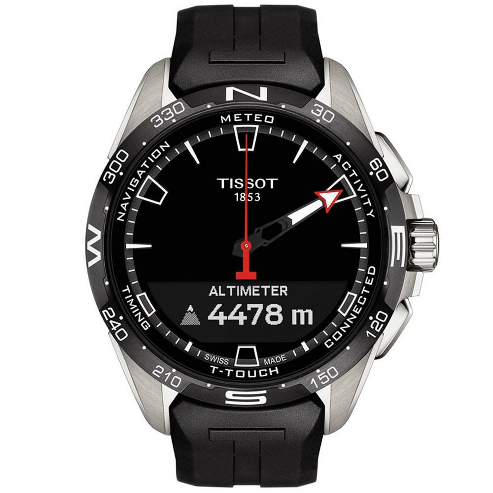 商品Tissot|Men's Swiss T-Touch Connect Solar Black Rubber Strap Smart Watch 48mm,价格¥7894,第7张图片详细描述