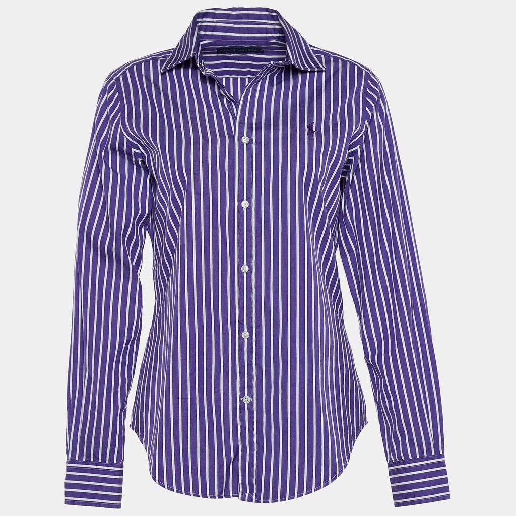 商品[二手商品] Ralph Lauren|Ralph Lauren Purple Striped Cotton Long Sleeve Shirt M,价格¥1000,第1张图片