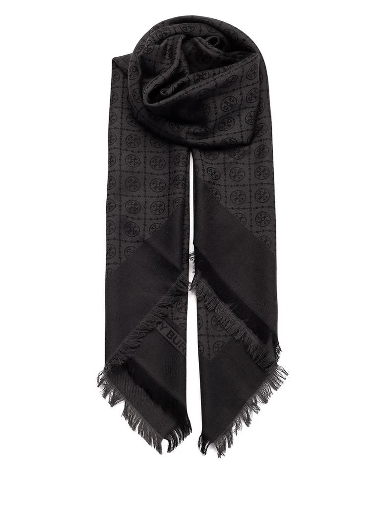 商品Tory Burch|Black Monogram Scarf,价格¥2813,第1张图片