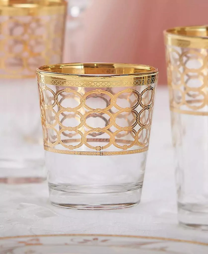 商品Lorren Home Trends|4 Piece Infinity Gold Ring Double Old Fashion Set,价格¥974,第3张图片详细描述