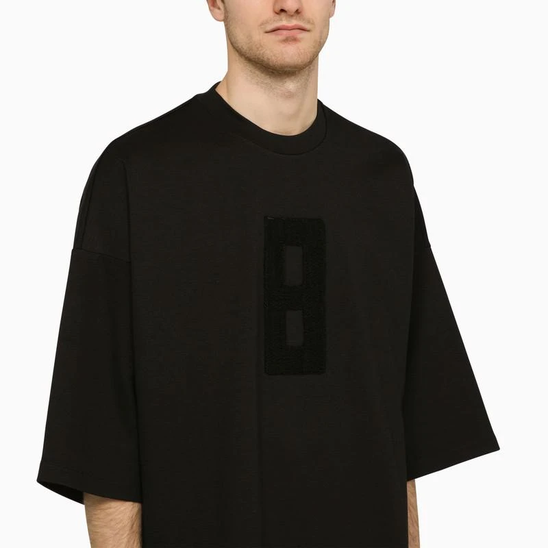 商品Fear of god|T-shirt with black Milan 8 embroidery,价格¥2141,第4张图片详细描述