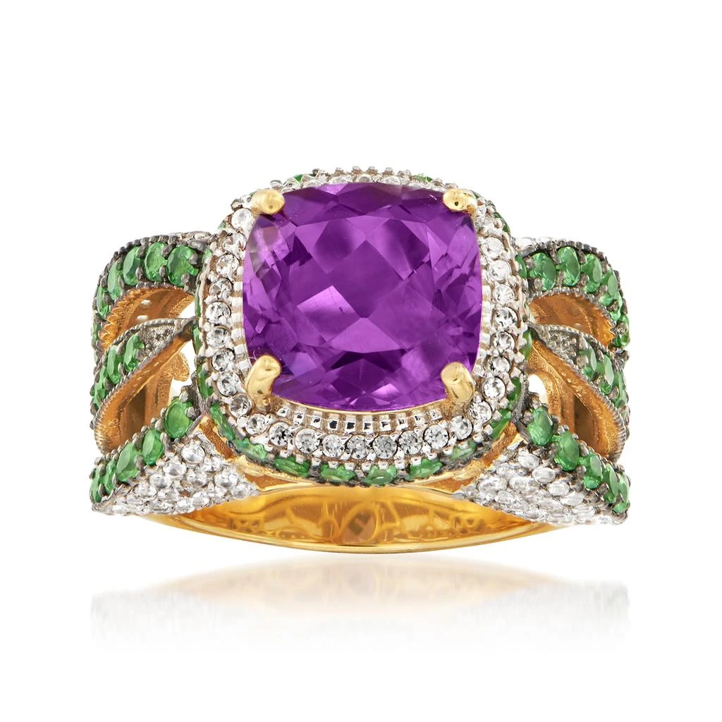 商品Ross-Simons|Ross-Simons Amethyst and Multi-Gem Ring in 18kt Gold Over Sterling,价格¥2522,第1张图片