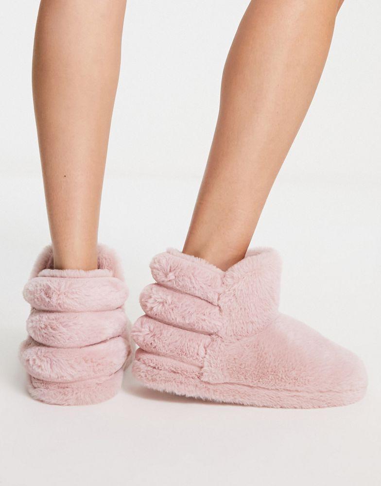 ASOS DESIGN Zari bootie slippers in blush商品第2张图片规格展示