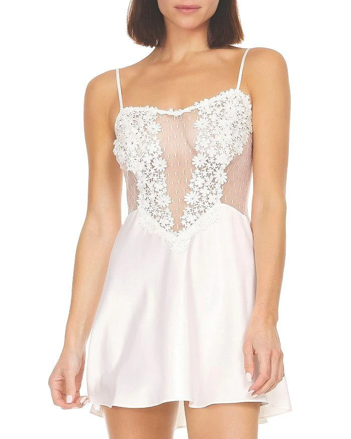 商品Flora Nikrooz|Showstopper Charmeuse Chemise,价格¥830,第1张图片