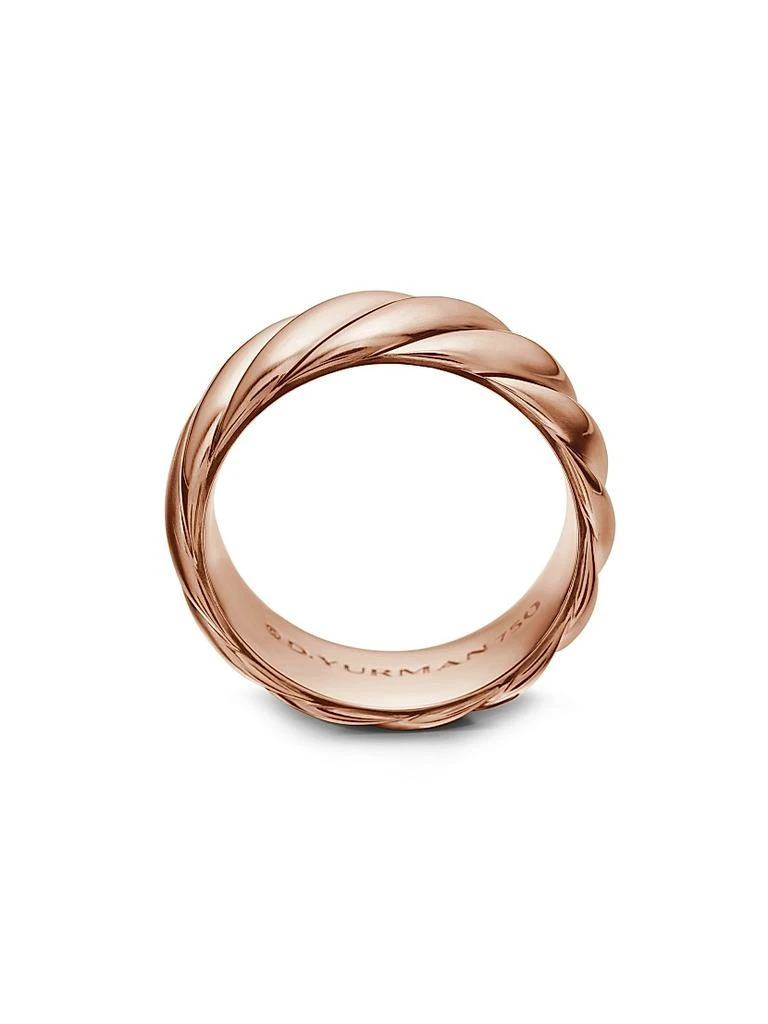 商品David Yurman|Sculpted Cable Contour Band Ring in 18K Rose Gold, 9MM,价格¥28108,第5张图片详细描述