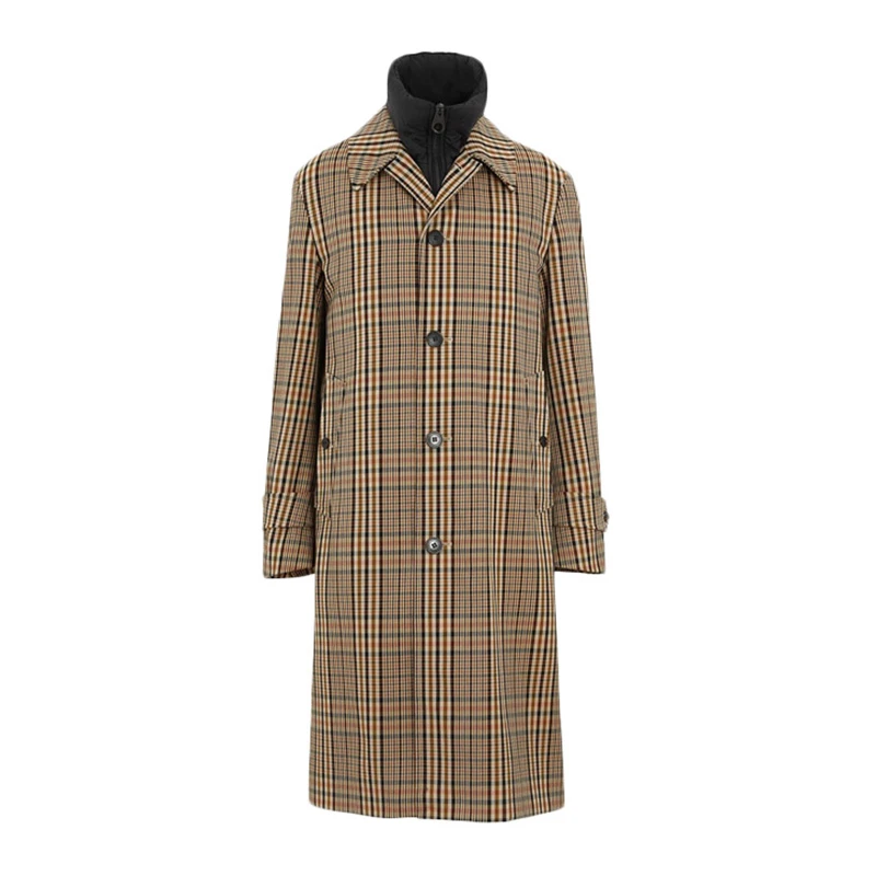 商品[国内直发] Burberry|BURBERRY 格纹男士大衣 8004874,价格¥11885,第1张图片