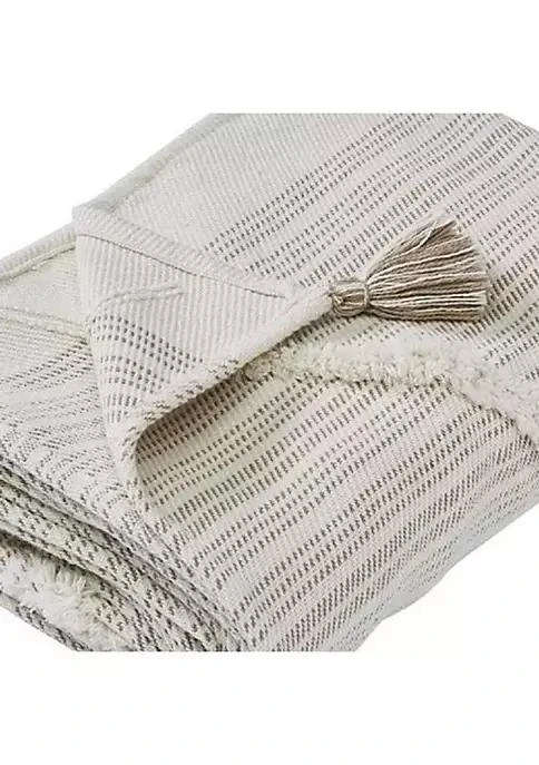 商品Duna Range|Range Veria 60 X 70 Cotton Throw With Diamond Pattern The Urban Port Off White,价格¥285,第3张图片详细描述