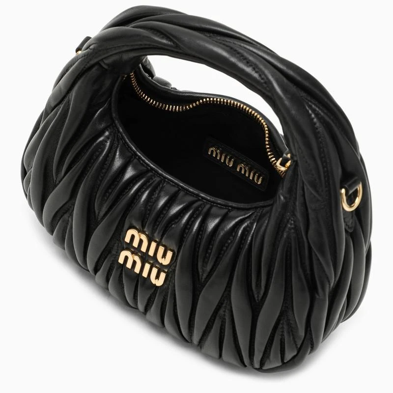 Black quilted leather handbag 商品