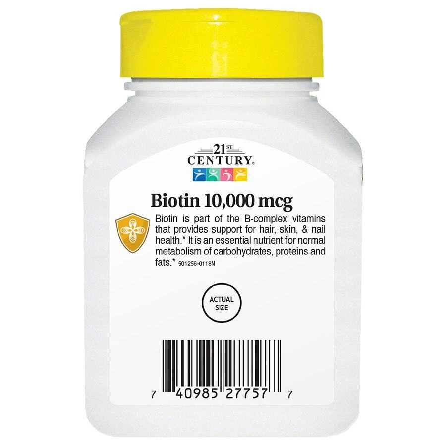 商品21st Century|Biotin 10,000 mcg Tablets,价格¥77,第2张图片详细描述