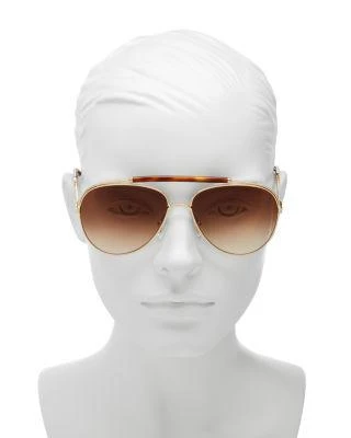 商品Chloé|Women's Jackie Brow Bar Aviator 墨镜, 60mm,价格¥3143,第2张图片详细描述