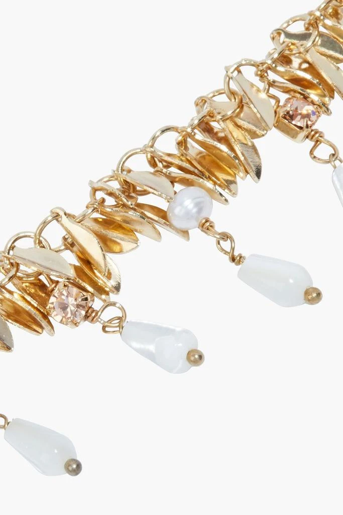 商品ROSANTICA|Fragola gold-tone, faux pearl and crystal bracelet,价格¥396,第3张图片详细描述