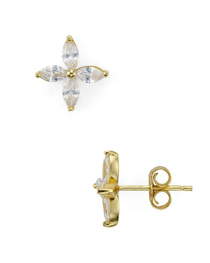 商品AQUA|Sterling Silver Floral Stud Earrings - 100% Exclusive,价格¥243,第1张图片