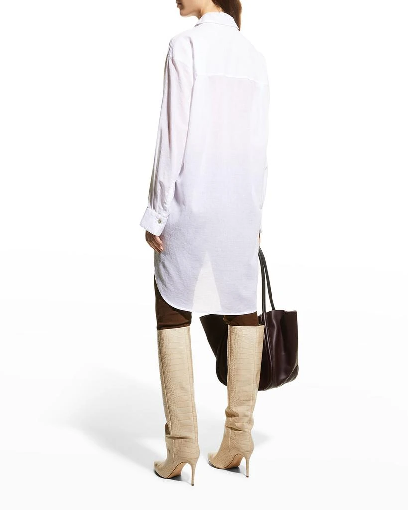 商品Vince|Long-Sleeve Short Mesh Shirtdress,价格¥488,第4张图片详细描述