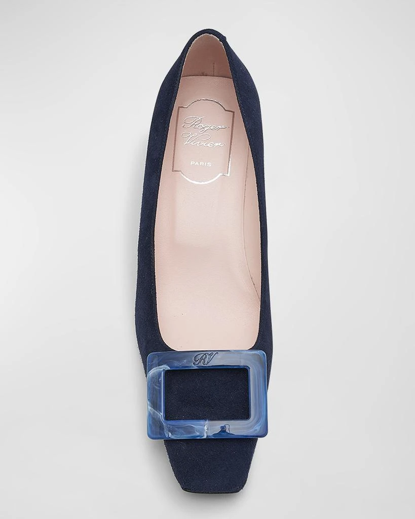 商品Roger Vivier|Belle Vivier Suede Buckle Pumps,价格¥6672,第4张图片详细描述