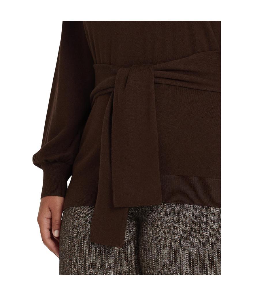 商品Ralph Lauren|Plus Size Belted Cotton-Blend Sweater,价格¥920,第5张图片详细描述