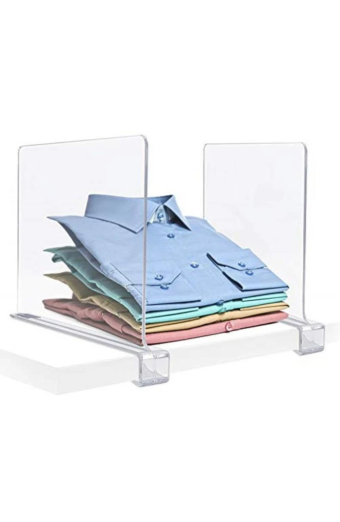 商品SORBUS|Clear Acrylic Shelf Dividers - Set of 4,价格¥274,第1张图片