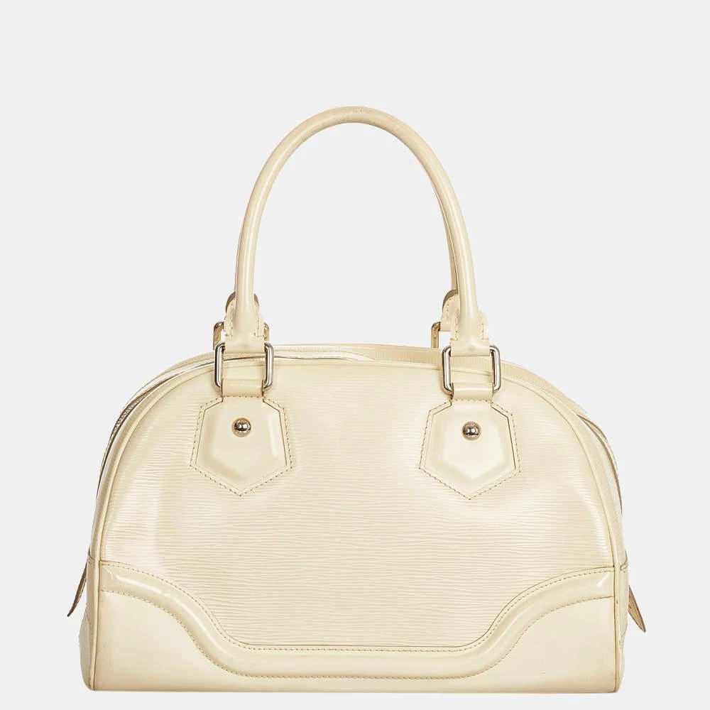 商品[二手商品] Louis Vuitton|Louis Vuitton White Epi Bowling Montaigne PM,价格¥4796,第3张图片详细描述