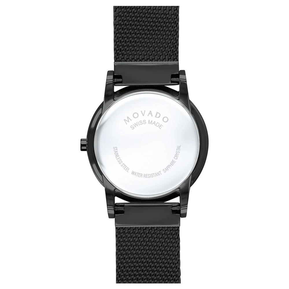 商品Movado|Women's Swiss Museum Classic Black PVD Steel Mesh Bracelet Watch 28mm,价格¥7472,第3张图片详细描述
