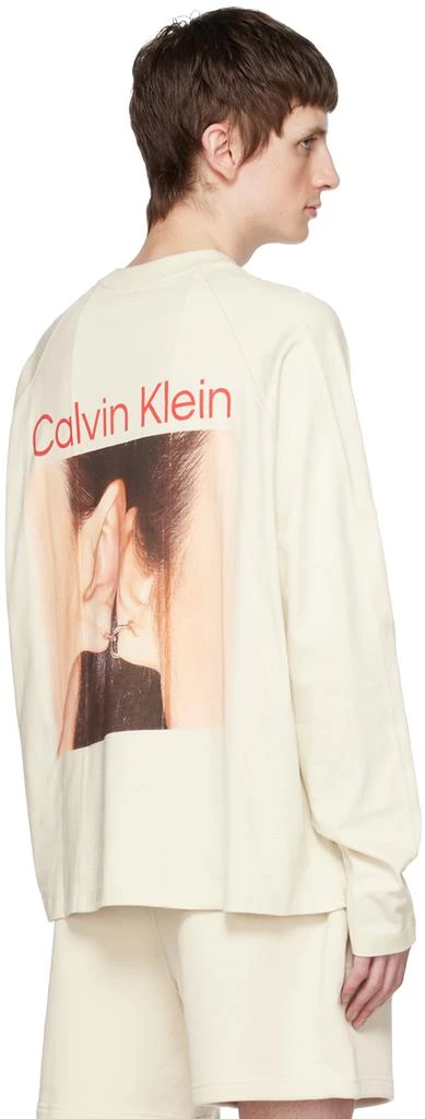 商品Calvin Klein|Off-White Printed Long Sleeve T-Shirt,价格¥204,第3张图片详细描述