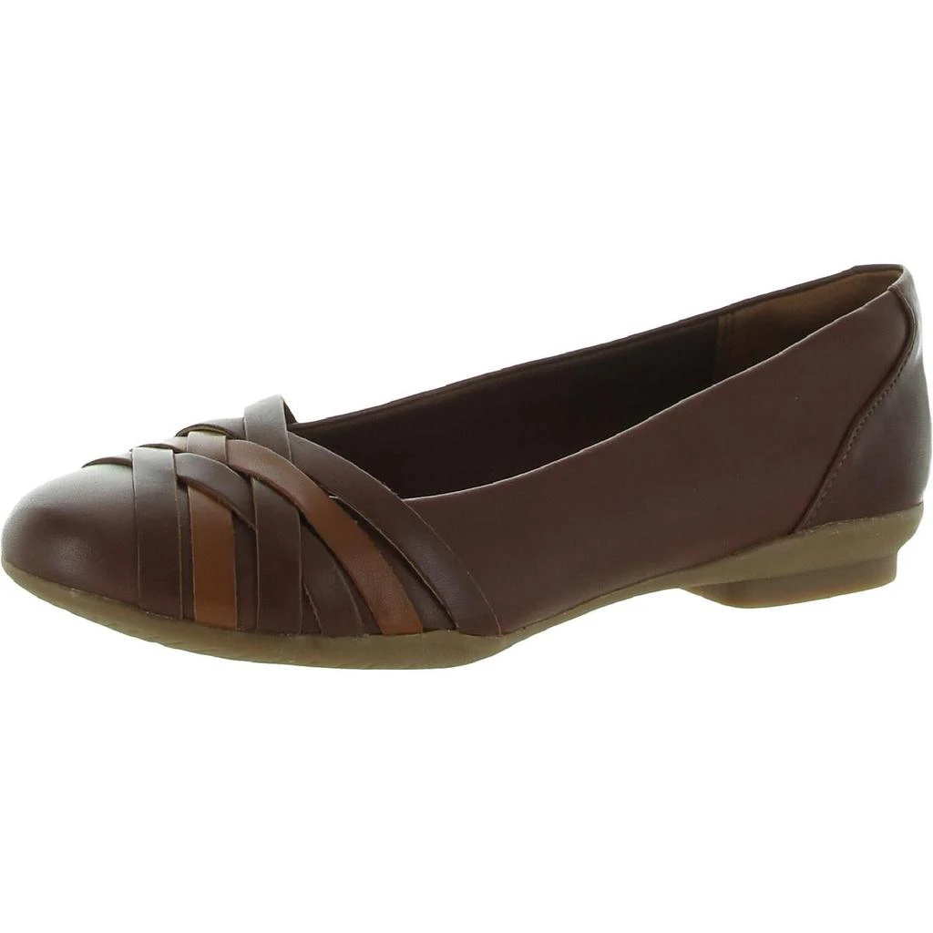 商品Clarks|Clarks Womens Sara Clover Leather Woven Ballet Flats,价格¥115,第2张图片详细描述