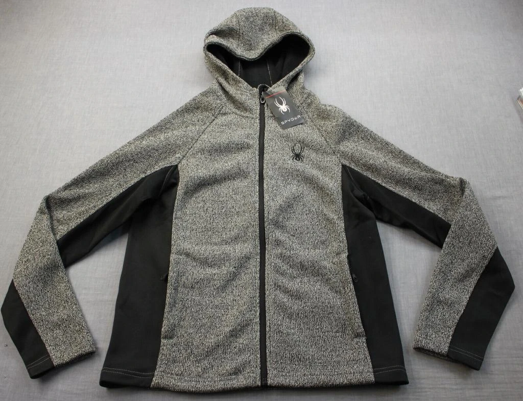 商品Spyder|Constant Full Zip Hooded Jacket Charcoal Heather,价格¥237,第1张图片