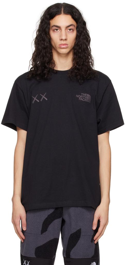 Black KAWS Edition Embroidered T-Shirt商品第1张图片规格展示