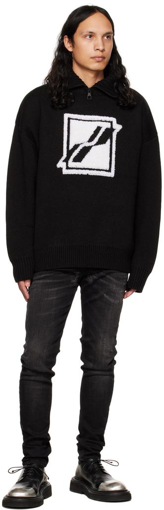 Black Turtleneck Sweater商品第4张图片规格展示