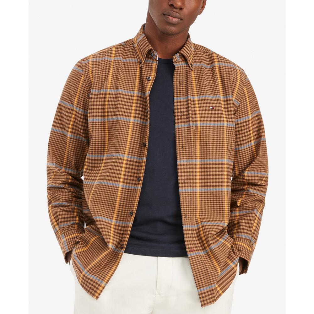 商品Tommy Hilfiger|Men's Plaid Long Sleeve Classic-fit Shirt,价格¥299,第1张图片
