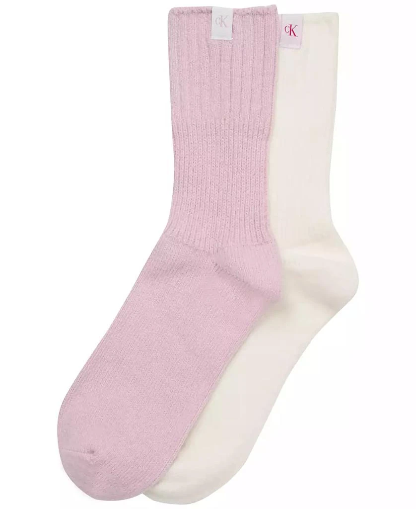 商品Calvin Klein|Women's 2-Pack Fluffy Crew Socks Set,价格¥74,第1张图片