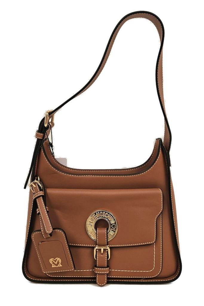 Love Moschino Logo-Plaque Zipped Shoulder Bag – On Sale Now