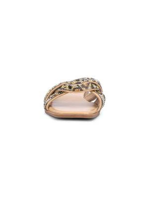 商品Olivia Miller|Rhinestone Zebra Crossover Flats,价格¥218,第2张图片详细描述