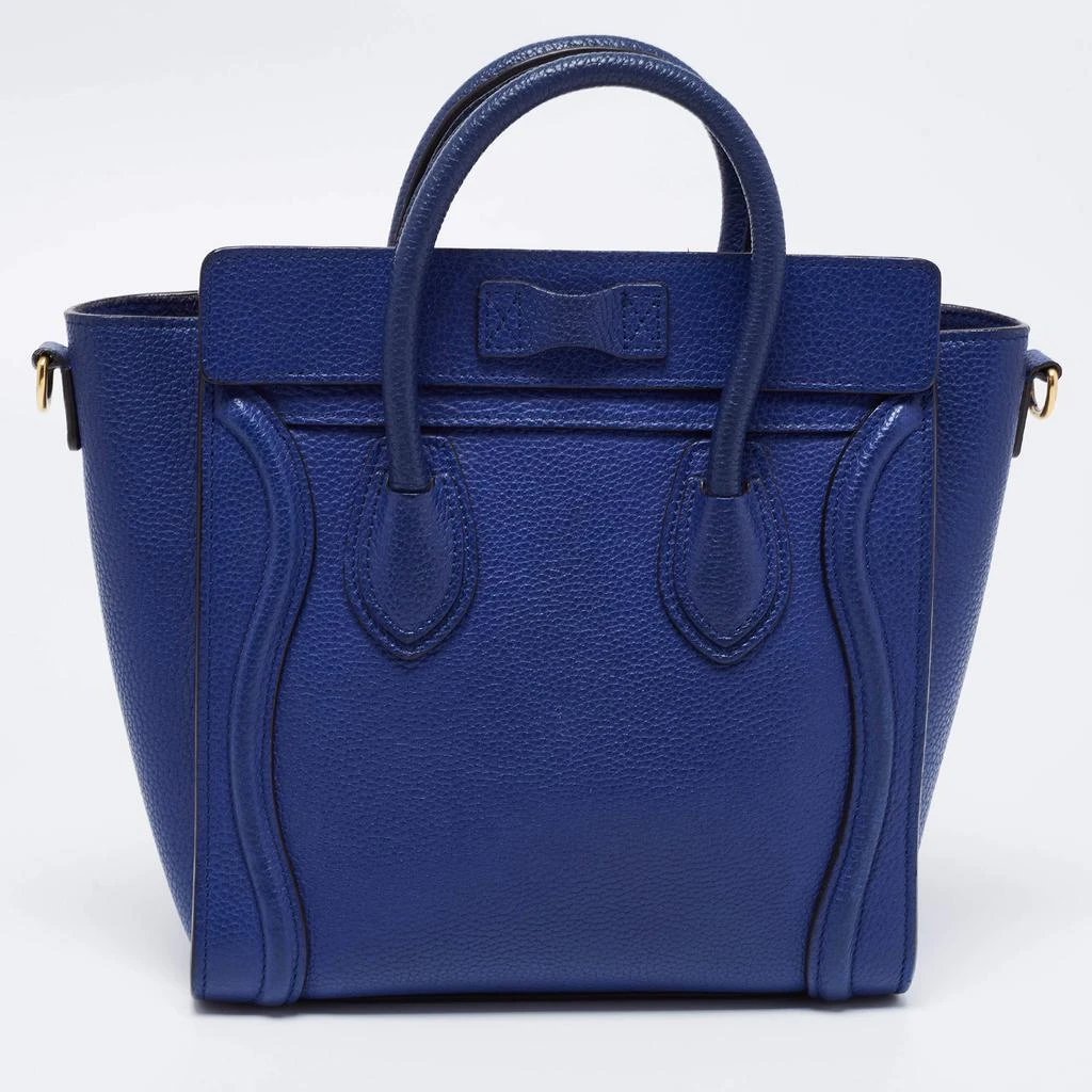 商品[二手商品] Celine|Celine Blue Leather Nano Luggage Tote,价格¥7140,第4张图片详细描述