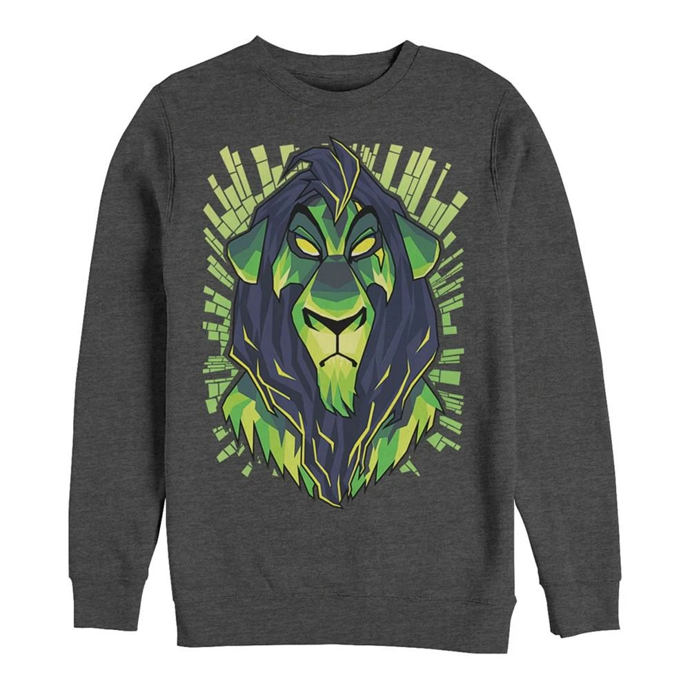 商品Disney|Disney Men's Lion King Scar Evil Geometric, Crewneck Fleece,价格¥339,第1张图片