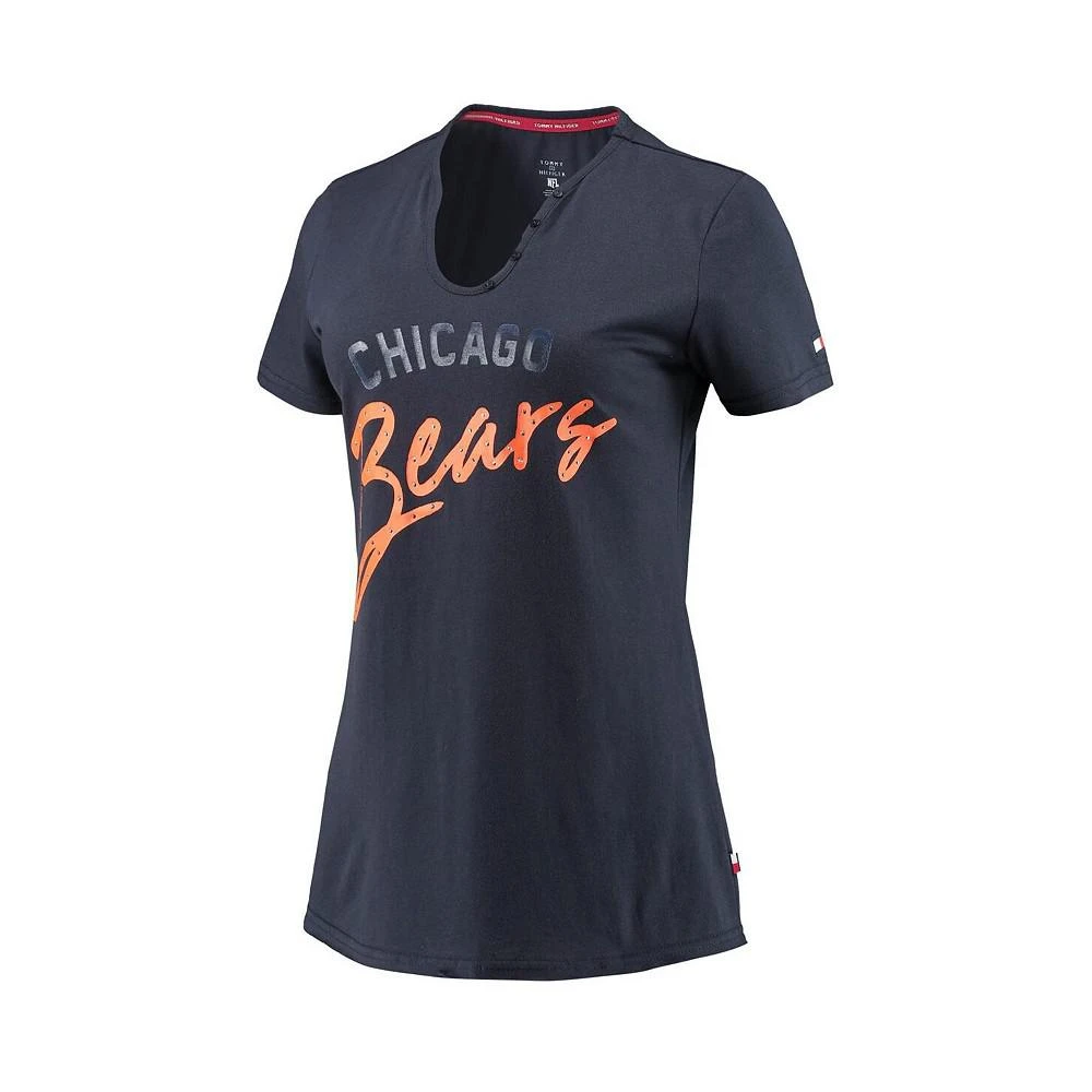 商品Tommy Hilfiger|Women's Navy Chicago Bears Riley V-Neck T-shirt,价格¥192,第2张图片详细描述