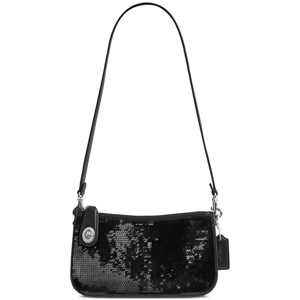 商品Coach|Penn Small Leather Sequined Shoulder Bag,价格¥2222,第1张图片