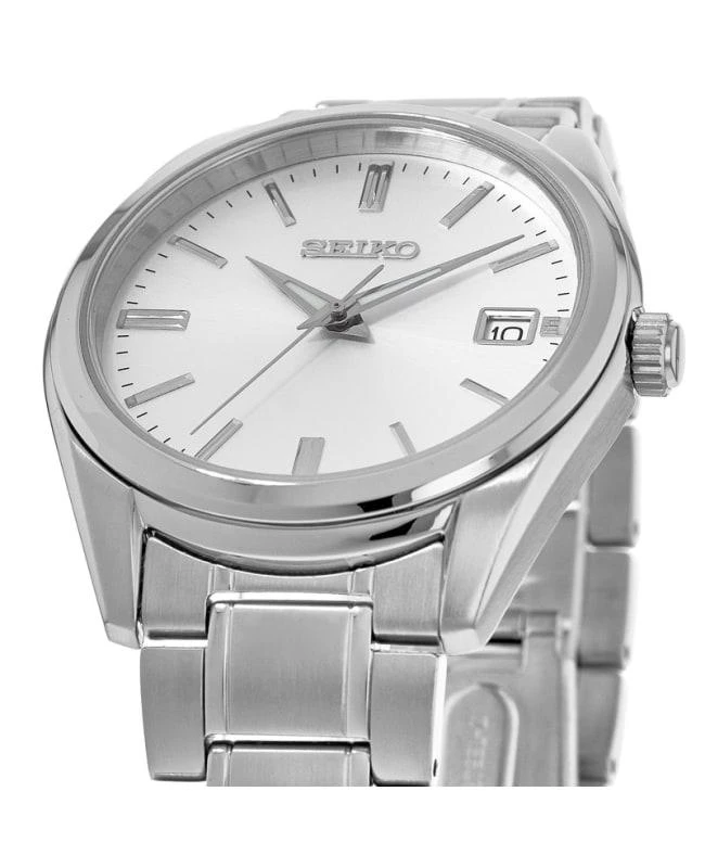 商品Seiko|Seiko Analogue Silver Dial Steel Men&apos;s Watch SUR307P1,价格¥1033,第2张图片详细描述