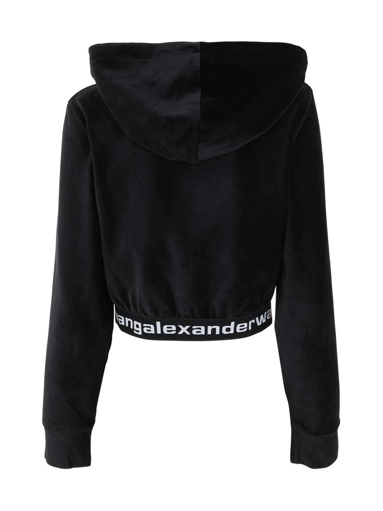 商品Alexander Wang|Alexander Wang Elastic Logo Band Hem Corduroy Hoodie,价格¥1535,第2张图片详细描述