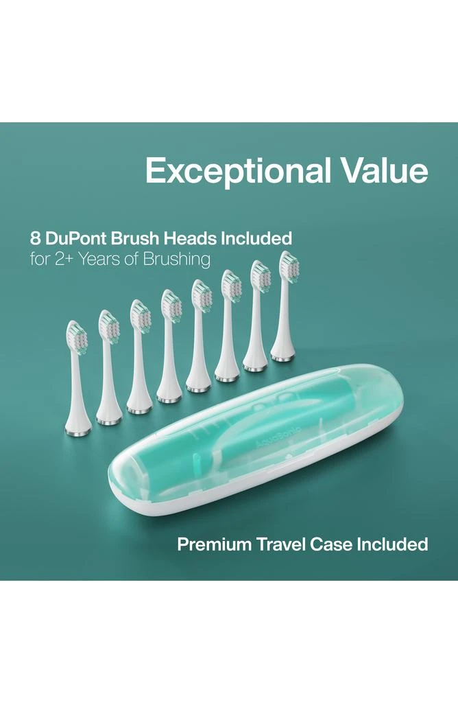 VIBE SERIES Mint Green UltraSonic Whitening Toothbrush with 8 DuPont Brush Heads & Travel Case 商品