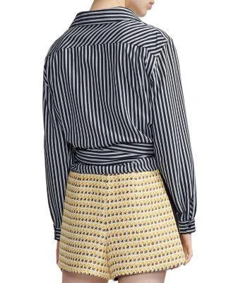商品Maje|Larva Striped Wrap Top,价格¥834,第2张图片详细描述