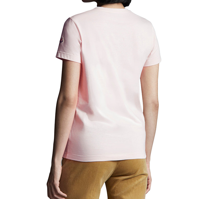 【预售3-7天】Moncler/蒙克莱 22年秋冬新款 女士粉色纯棉短袖T恤H10938C73200V8058529商品第5张图片规格展示