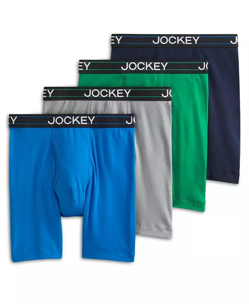 商品Jockey|Men's Lightweight Cotton Blend 7" Long Leg Boxer Briefs, Pack of 4,价格¥179,第1张图片