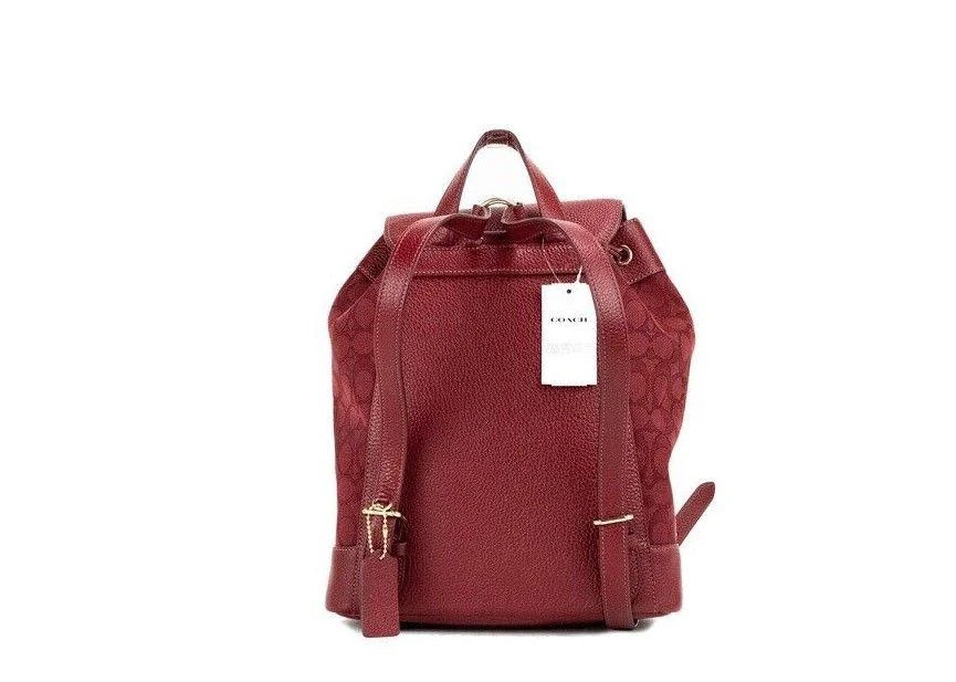 商品Coach|COACH Dempsey Red Apple Signature Jacquard Canvas Logo Patch Backpack,价格¥2668,第2张图片详细描述