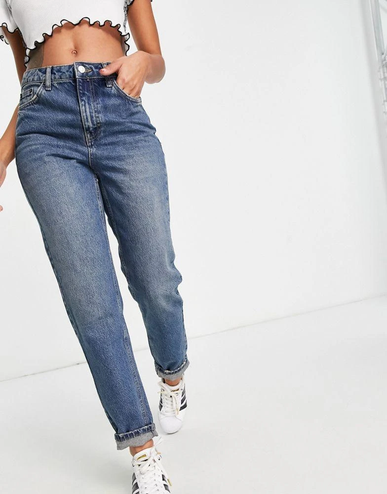 商品Topshop|Topshop Mom jean in mid blue,价格¥229,第1张图片