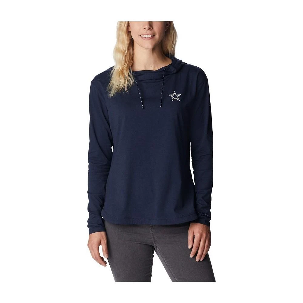 商品Columbia|Women's Navy Dallas Cowboys Sun Trek Omni-Shade Omni-Wick Tri-Blend Pullover Hoodie,价格¥336,第1张图片