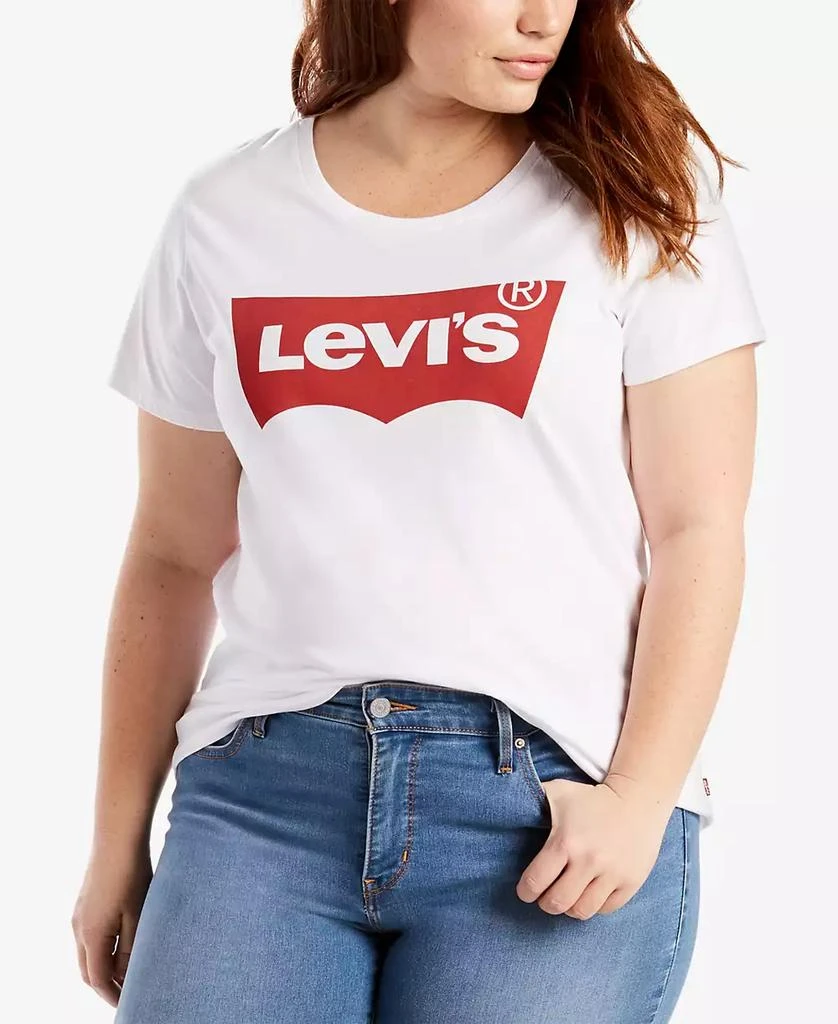 商品Levi's|Trendy Plus Size Perfect Logo Cotton T-Shirt,价格¥158,第1张图片