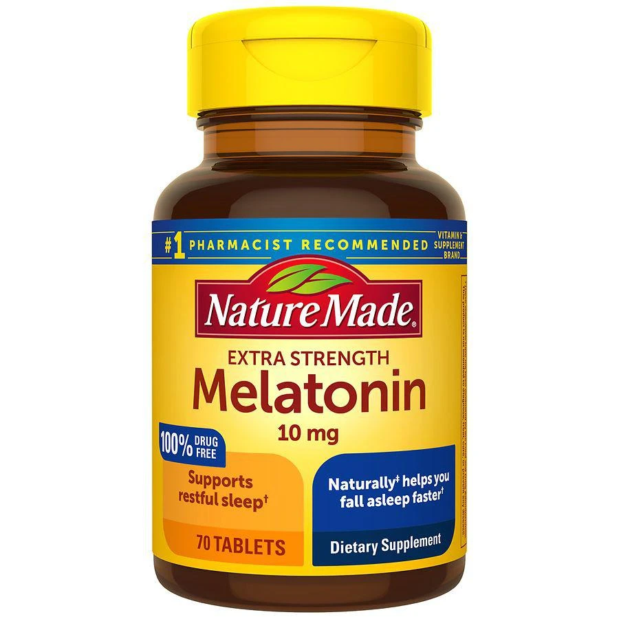 商品Nature Made|Melatonin 10mg Extra Strength Tablets,价格¥142,第1张图片