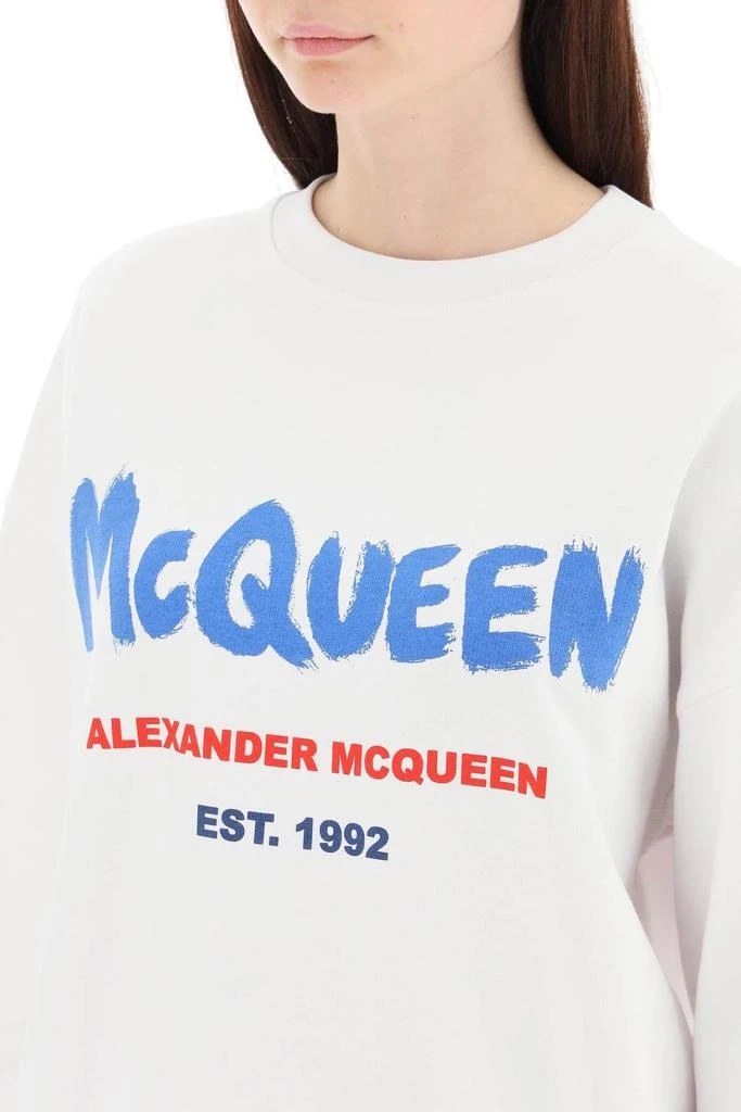 商品Alexander McQueen|GRAFFITI LOGO SWEATSHIRT,价格¥1819,第5张图片详细描述