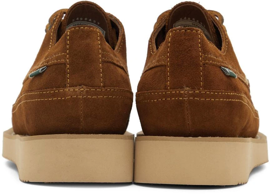 商品SEBAGO|Brown Suede Makwa Derbys,价格¥734,第2张图片详细描述