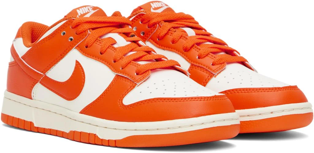 商品NIKE|White & Orange Dunk Low Retro Sneakers,价格¥729,第4张图片详细描述